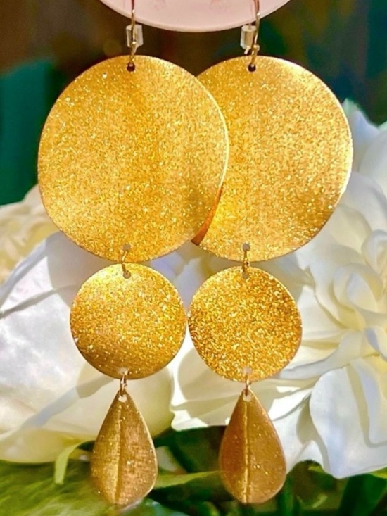 Anthropologie Jewelry - 🌺🎉HP🎉🌺 NWT Anthropologie Serefina Gold Disk Chandeliers